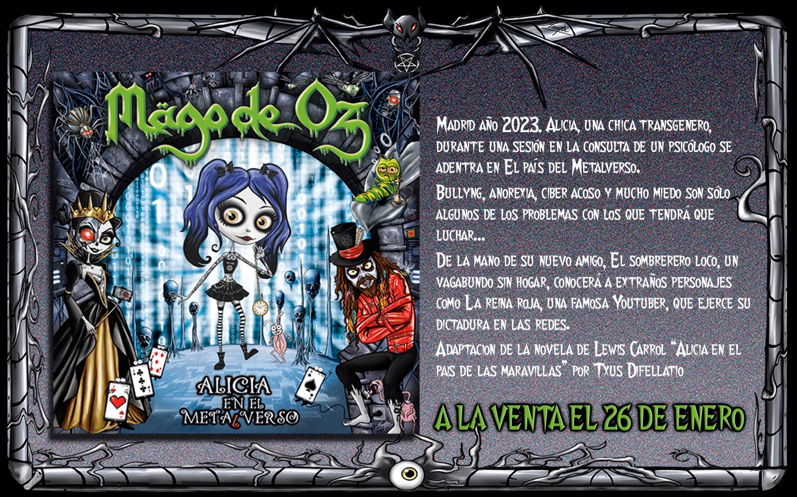 magodeoz #mago mago de oz. Alicia en el metal verso