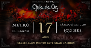 Portada Aniversario 17 Chile de Oz, Comunidad de Fans Oficial de Mägo de Oz