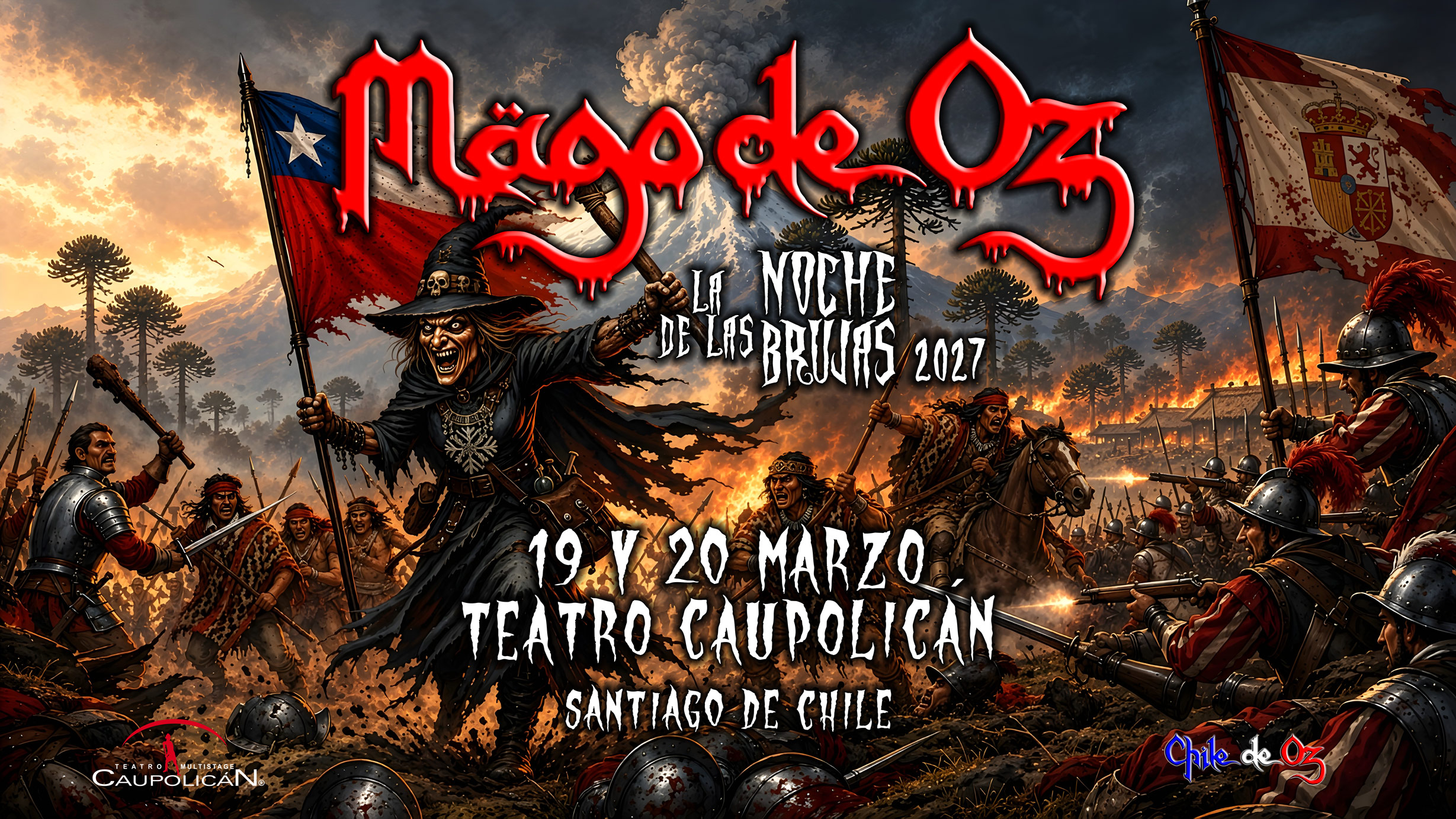 Portada Mägo de Oz en Chile 2027